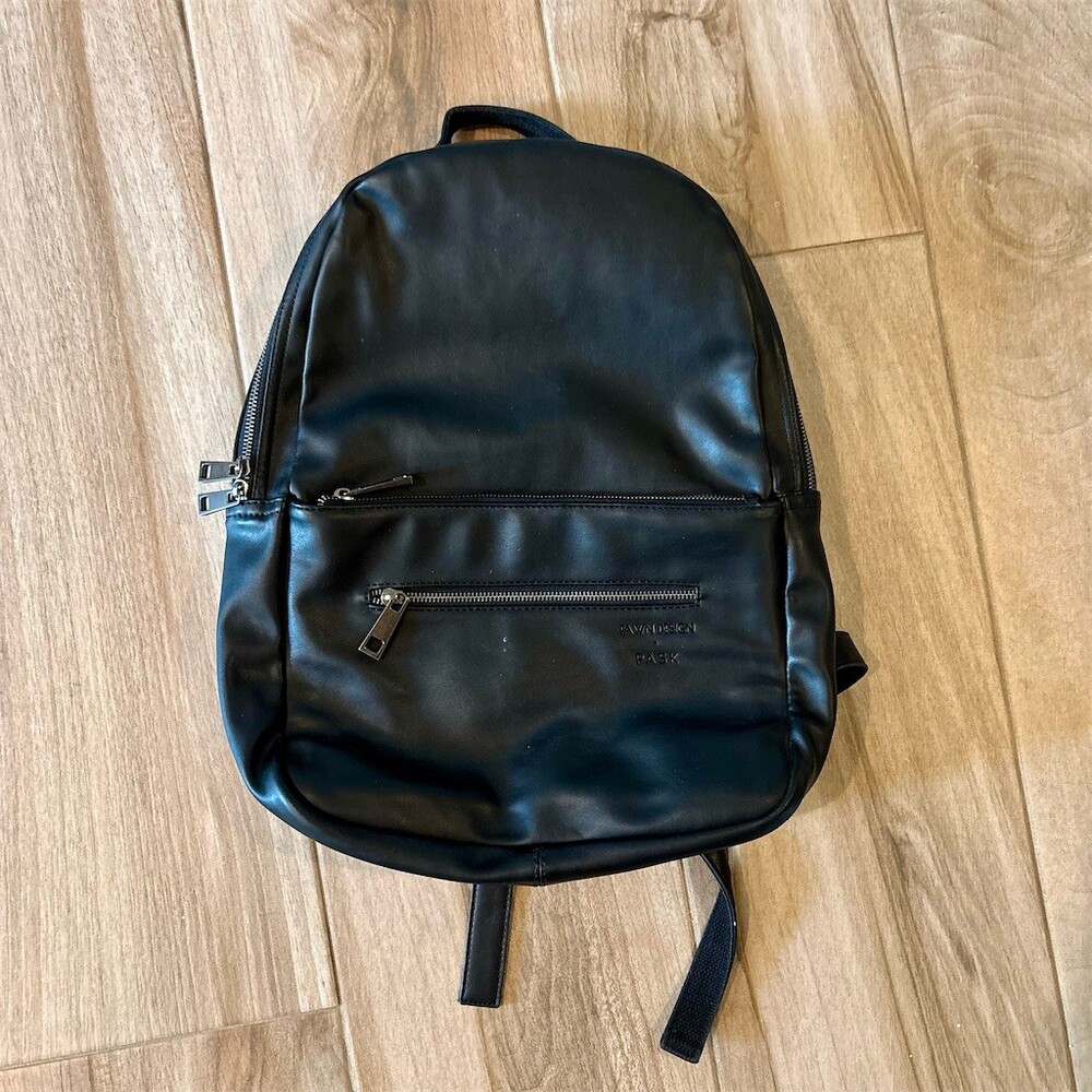 Fawn Design PASK Backpack Diaper Bag Black Medium Multiple Zippers